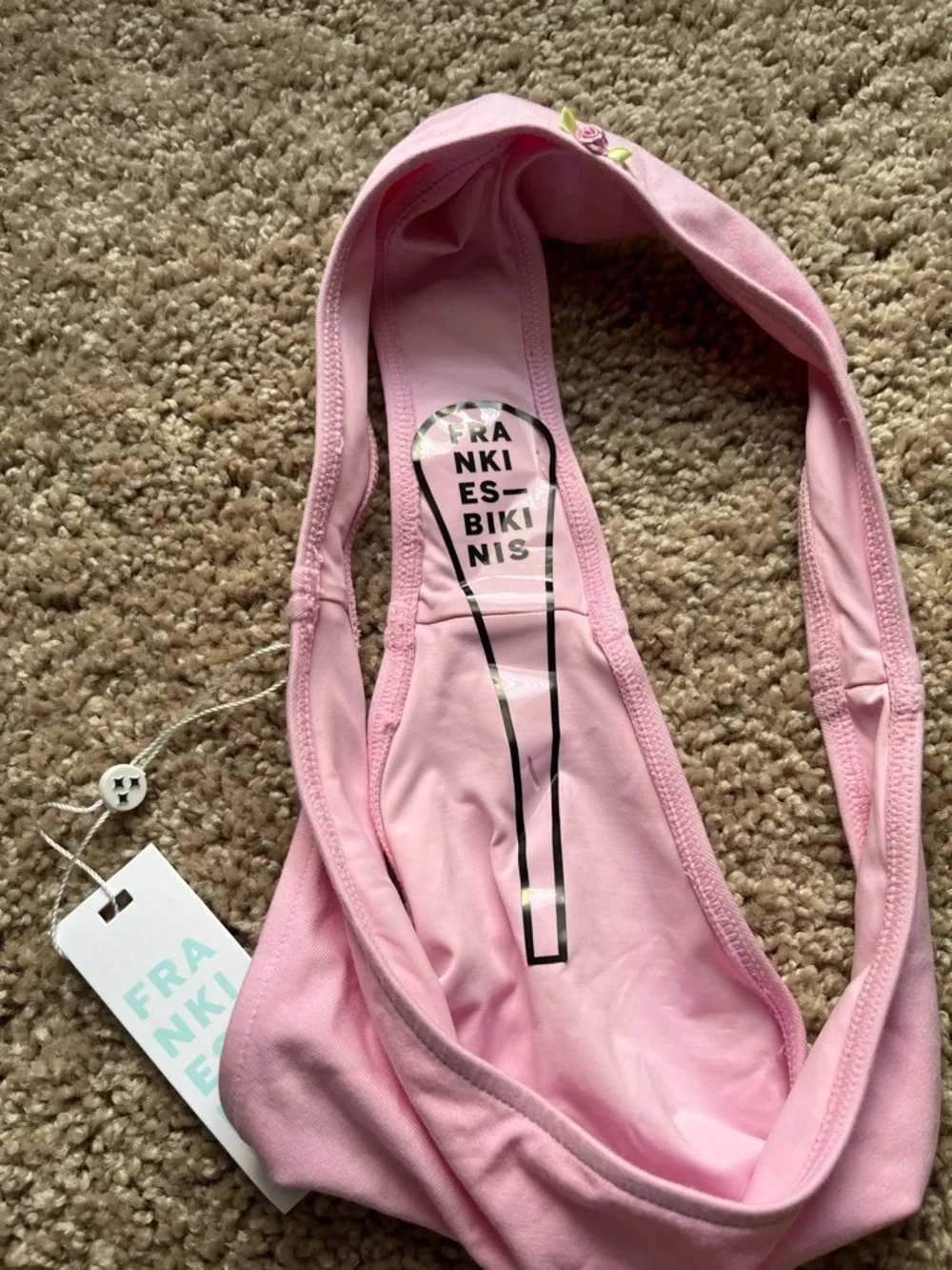 Frankie’s bikinis Dove classic bikini bottom in French Rose